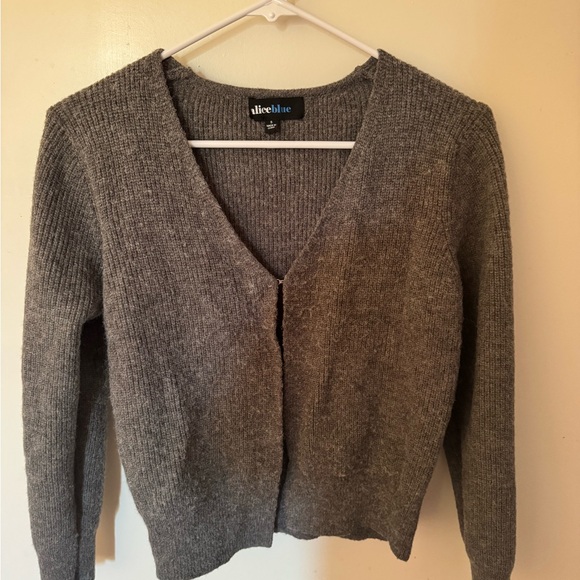 Alice Blue Gray Women's Cardigan - Picture 4 of 5